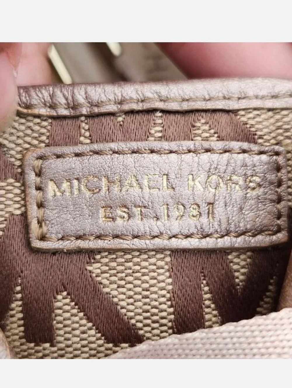 Michael Kors Rose Gold Logo-Print Low Top Sneakers
